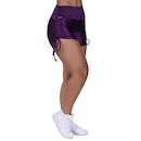 Shorts Orbis Fitness Poliamida Cirrê 3D Amarrar Lateral - Feminino - Foto 2