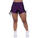 Shorts Orbis Fitness Poliamida Cirrê 3D Amarrar Lateral - Feminino - Foto 3