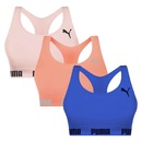 Kit Top Puma Nadador Sem Costura - Feminino - 3 Unidades - Foto 1