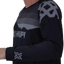 Camisa de Ciclismo HUPI Manga Longa New Shadow All Black - Unissex - Foto 3