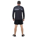 Camisa de Ciclismo HUPI Manga Longa New Shadow All Black - Unissex - Foto 5