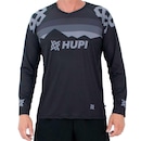 Camisa de Ciclismo HUPI Manga Longa New Shadow All Black - Unissex - Foto 1