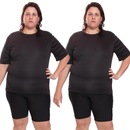 Kit de Camisas Térmica Dellas Fit Dry Fit Plus Size com Proteção Solar Uv - 2 Unidades - Feminina - Foto 2