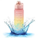 Garrafa Gold Sports Timer Mark - 1 Litro com Cartela de Adesivos - Foto 2