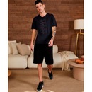 Bermuda Alto Giro Sport Fleece Bolso com Ziper - Masculina - Foto 4