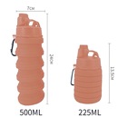 Garrafa Gold Sports Silicone Walk Retrátil Dobrável Portátil - 500ml - Foto 2