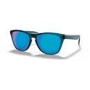 Óculos de Sol Oakley Frogskins Polarizado Sapphire Prizm Cristal Black - Unissex - Foto 1