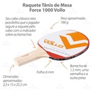 Kit Raquete de Tênis de Mesa Vollo Emborrachada Force 1000 - 2 unidades - Foto 3