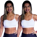 Kit Top Fitness Belmento Alcinha com Bojo Fitness Academia Esporte Lazer - 2 Unidades - Feminino - Foto 1