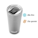 Copo Térmico com Tampa Coleman 600ml Inox - 600ml - Foto 5