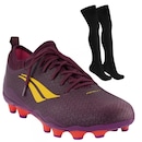 Kit Penalty: Chuteira de Campo S11 Locker Ecoknit Xxi + Meião - Adulto - Foto 1