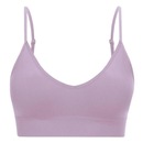 Top Fitness She Triângulo Microfibra sem Costura Canelado - Feminino - Foto 1