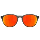 Óculos de Sol Oakley Unissex Reedmace Matte Grey Smoke Prizm Ruby Polar - Foto 2