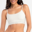 Top Fitness She Alças Cotton Orgânico Rendado - Feminino - Foto 2