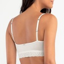 Top Fitness She Alças Cotton Orgânico Rendado - Feminino - Foto 3