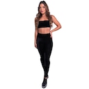 Calça Legging MVB Modas Veludo Molhado Cintura - Feminina - Foto 3