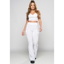 Calça Flare Veludo Molhado Pantalona Cintura Alta Mvb Modas - Feminina - Foto 4
