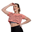 Blusa Cropped Fitness Básico Hoopfit Academia - Feminina - Foto 3