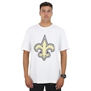 Camiseta Extra Grande New Era New Orleans Saints NFL White - Masculina - Foto 2