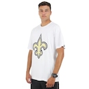 Camiseta Extra Grande New Era New Orleans Saints NFL White - Masculina - Foto 1