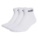 Meia Cano Baixo adidas Linear Ankle Cushioned - 3 Pares - Unissex - Foto 1