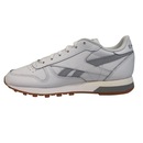 Tênis Reebok Classic Leather - Feminino - Branco e Cinza - Foto 2