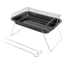 Kit Mor: Churrasqueira Portátil Praiana + Tábua Faca Garfo Chaira - Foto 4