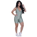 Macaquinho Fitness Orbis Curto Textura Mini Canelado Brilho com Bojo Modelador - Feminino - Foto 1