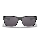 Óculos de Sol Unissex Oakley Two Face Steel / Prizm Grey - Foto 3