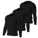 Kit de Camisas Térmica Segunda Pele Performance Moda Manga Longa com Proteção Solar 50+ - 3 Unidades - Masculina - Foto 3