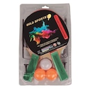 Kit Tênis de Mesa Gold Sports Advance : 2 Raquetes + 3 Bolas + Rede +Suporte - Foto 1