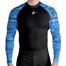 Camiseta Lycra Surf Atlética Esportes Black - Masculina - Foto 1