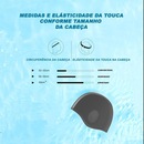 Touca de Natação Gold Sports Ergononico Ultra Confort com Cobertura das Orelhas - Adulto - Foto 3