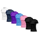 Kit de Camisas Térmica Adriben Dry Fit com Proteção Solar Uv - 7 Unidades - Feminina - Foto 4