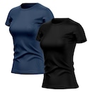 Kit de Camisas Térmica Adriben Dry Fit com Proteção Solar Academia - 2 Unidades - Feminina - Foto 1
