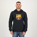 Blusão de Moletom com Capuz Futfanatics Barcelona Escudo - Masculino - Foto 1