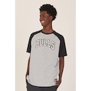 Camiseta NBA Raglan Estampada Chicago Bulls Casual Mescla - Masculina - Foto 3
