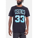 Camiseta Mitchell & Ness Tie Dye Black Boston Celtics Larry Bird - Masculina - Foto 1