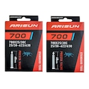 Par Câmara de Ar 700 X 25/38 Bike Arisun Bico Fino 60 Mm - Foto 1