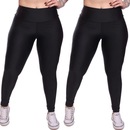 Kit Calças Legging Dellas Fit Trilobal Cirre Proteção Uv Academia Treino - 2 Unidades - Feminina - Foto 1