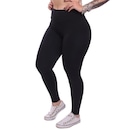 Kit Calças Legging Dellas Fit Zero Transparência Proteção Uv Academia Treino - 2 Unidades - Feminina - Foto 4
