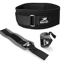 Kit Cinturão de Musculação e Munhequeira Elástica Curta Muvin - Foto 4
