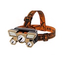 Lanterna de Cabeça Gold Sports Holofote Recarregável 4 Model - Foto 2