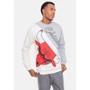 Blusão De Moletom NBA Wordmark Chicago Bulls Cinza Mescla - Masculina - Foto 2