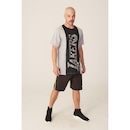 Bermuda Boardshort Nba Com Elástico Los Angeles Lakers - Masculina - Foto 4