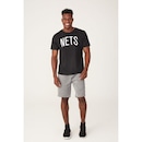 Bermuda NBA Sintética Brooklyn Nets - Masculina - Foto 4