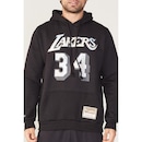 Blusão De Moletom Com Capuz Mitchell & Ness Fechado Com Capuz Los Angeles Lakers - Masculino - Foto 4