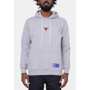 Blusão De Moletom Com Capuz NBA Mini Logo Soft Chicago Bulls Cinza Mescla - Masculina - Foto 3