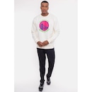 Blusão de Moletom NBA Neon Colors Golden State Warriors Off White - Masculina - Foto 5