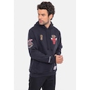 Blusão De Moletom Com Capuz Mitchell & Ness Canguru Fechado City Patches - Masculino - Foto 3